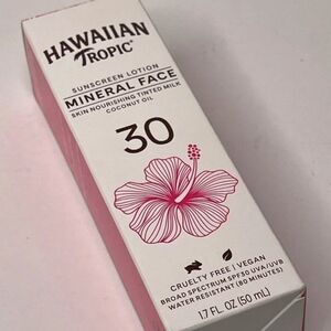 Hawaiian Tropic Mineral Face SPF 30 1.7 Fl oz vegan sunscreen lotion NiB